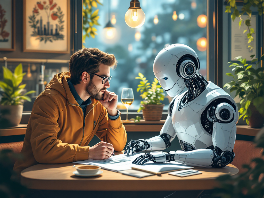 Human and Humanoid Robot Collaborating in Bistro